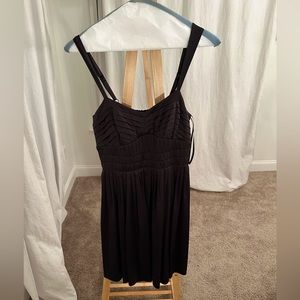 Black dress midi, scrunch back and adjustable straps